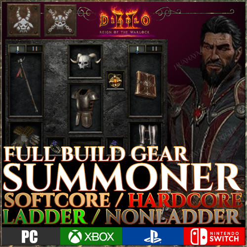 Diablo 2 Resurrected - Demon Summoner Warlock Full Gear Bundle D2R ROTW ...
