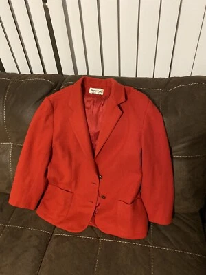 Chaqueta de lana personal para mujer roja talla 12 (UUUu11) Foto 1 de 4