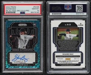 SHANE BAZ RC AUTO 8/13 #8 of only 13. PSA GRADED A PERFECT 10! PANINI PRIZM! - Picture 1 of 3