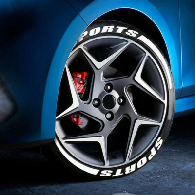 8X SPORTS 14"-22'' Wheel Tire Lettering Permanent Sticker Decal Car Accessories - Image 1 of 4