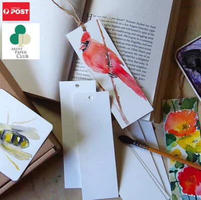 40 x Blank Watercolour Bookmarks,Tags,100% Cotton Artists' Quality Paper, 300gsm - image 1 of 4