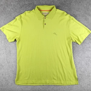 Tommy Bahama Hemd Herren L Zitronen Limettengrün Baumwollmischung Kurzarm Polo Strand - Bild 1 von 9