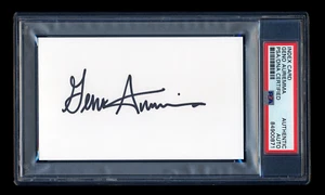 GENO AURIEMMA FIRMADA COMO NUEVA TARJETA DE ÍNDICE PSA/ADN 11x NCAA CHAMP CONNECTICUT HUSKIES - Imagen 1 de 2