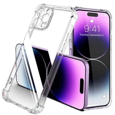 Shockproof Bumper Clear Slim Silicone Soft Phone Case For iPhone Samsung Xiaomi - Image 1 of 4