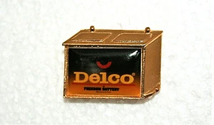 1980s Delco Freedom Battery Auto Car Racing Brass Lapel Hat Pin Tie Tac New MIB - Picture 1 of 4