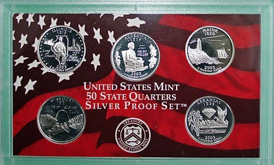2003 S State SILVER QUARTER Proof State 5 Coin Set Made In America 25c No Box - Image 1 of 2