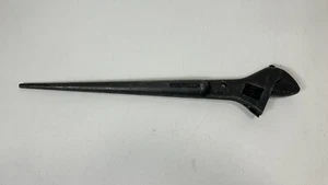 VINTAGE KLEIN TOOLS 3239 ADJUSTABLE SPUD WRENCH USA HEAVY DUTY - Picture 1 of 9