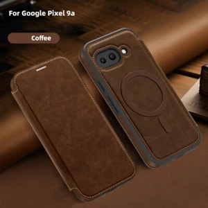 For Google Pixel 9 Pro XL 9A 8 ShockProof Magnetic Flip Leather Card Case Cover - Picture 1 of 15