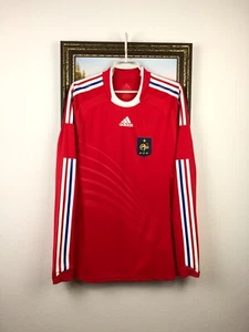 France Away football shirt 2008 Adidas Long Sleeve Jersey Mens Trikot Red Size L - Picture 1 of 14