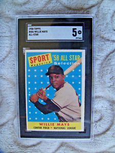 1958 Topps Willie Mays Sport All Star graded SGC 5 #486 vintage high number