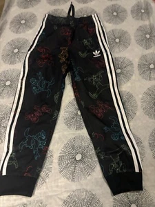 Adidas X Disney Mickey Mouse Characters Track Pants Kids  Sz 7-8 Pluto Donald - Picture 1 of 5