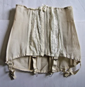 Vtg Fredericks Hollywood Corset Antique Girdle Garters Boning Zip Up/Hook & Eye - Picture 1 of 11