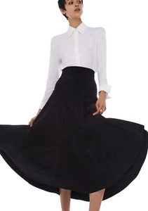 Norma Kamali Grace Damen Rock schwarz Stretch A-Linie Gr. S/32 - Bild 1 von 19