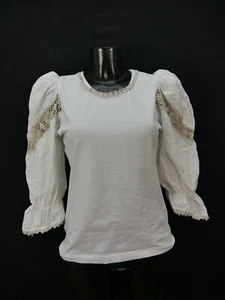 Gr.40 Dirndlbluse schöne Spitzen Bluse für Dirndl Landhaus Trachtenbluse B8089 - Bild 1 von 4