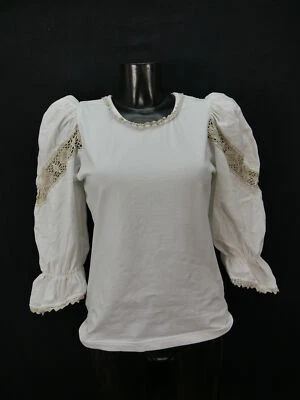 Gr.40 Dirndlbluse schöne Spitzen Bluse für Dirndl Landhaus Trachtenbluse B8089 - Bild 1 von 4