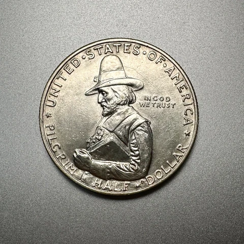 1920  PILGRIM COMMEMORATIVE HALF DOLLAR   NICE DETAIL   #3334 Cover