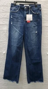 New LOVERVET The Paxton Tummy Control High Rise Raw Hem Jean Blue Size 7 - Picture 1 of 7