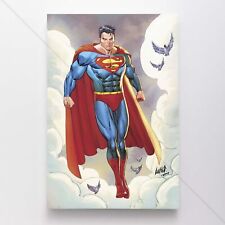 Superman Poster Canvas DC Comic Book Cover Justice League Art Print #2646