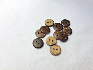 Handmade Coconut shell sewing buttons 2 holes high quality 50 lot - Picture 1 of 18