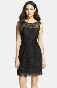Jenny Yoo Harlow' Metallic Lace Sheath Dress SZ 14 Black - Picture 1 of 1