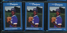 Lot (3) 1989 #27 Napoleon Robinson Salem Dodgers Team Issue (GH64) SWSW6
