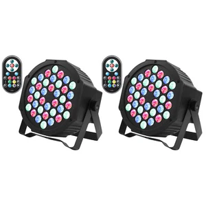 PAQUETES DE 2 108W 36 LED RGB Iluminación de Escenario PAR Luz DMX Haz Fiesta DJ Luces de Discoteca - Imagen 1 de 11