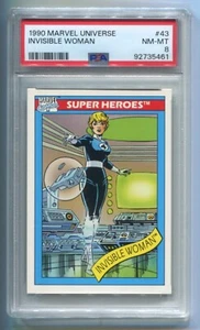 1990 Impel Marvel Universe INVISIBLE WOMAN - Super Heroes #43 PSA GRADED 8 NM-MT - Picture 1 of 2