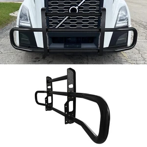 Heavy Duty Deer Guard for Volvo VN/VNL 2018-2024 Bumper+Brackets Blk Semi Truck - Picture 1 of 15