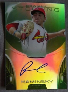 St Louis Cardinals Rob Kaminsky 2013 Bowman Sterling Green Refractor Auto #/125 - Picture 1 of 1