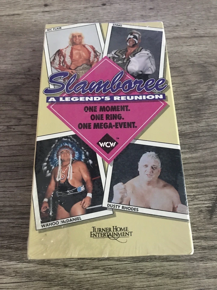 NEW SEALED WCW SLAMBOREE A LEGENDS REUNION 1993 VHS TAPE NWA AWA WWE WWF - Image 1 of 4