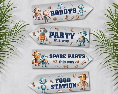 4 flechas de decoración de fiesta para robots Foto 1 de 4
