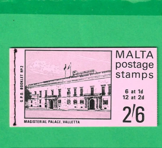 MALTA ~ QE II ~ FOLLETO DE SELLOS 1970 2/6 SB2 ~ MNH Foto 1 de 1