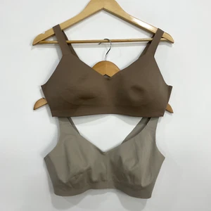 Set of 2 Lululemon Bras Women's 36D One Brown and One Beige Athleisure Sporty - Picture 1 of 13