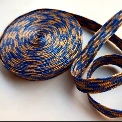 Cordón de envoltura Ito Sageo de seda azul + café de calidad para JP Katana Wakizashi Tanto  Foto 1 de 4