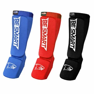 Adults Shin Instep MMA Leg Kick Guard Muay Thai TKD Protector Pads UFC Guards - Picture 1 of 10