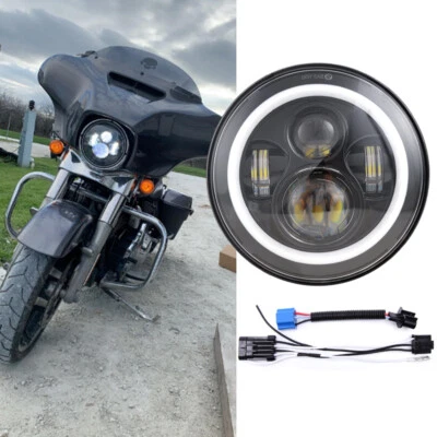 7" Inch LED Headlight Motorcycle For Harley Davidson Electra /Street /Road Glide - Image 1 of 4