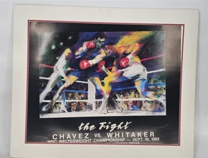 LeRoy Neiman "The Fight - Chavez vs. Whitaker" Signed FRAMED Art Boxing 1983 WBC - Picture 1 of 4