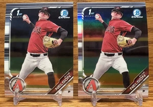 RYNE NELSON 1st Bowman Refractor LOT | 2019 Bowman Chrome DIAMONDBACKS - Picture 1 of 2