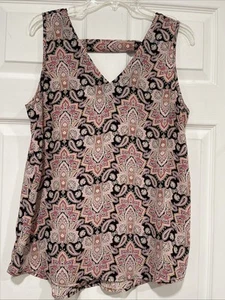 Maurices Damen Top Gr. M Mehrfarbig Petersilie V-Ausschnitt Ärmellose Bluse - Bild 1 von 6