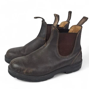 Blundstone Brown Leather Boots Mens US 7 Womens US 9 AU 6 Chelsea Slip On - Picture 1 of 24