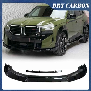 For BMW XM G09 2023 2024 2025 Dry Carbon Fiber Front Bumper Lip Body Splitter - Foto 1 di 11