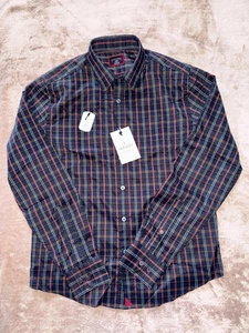 UNTUCKit Hemd Herren rot kariert Langarm Button Down Slim Fit Gr. Small Neu mit Etikett - Bild 1 von 7