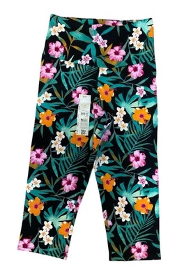 NO BOUNDARIES Nobo Capri Leggings Mid Rise Tropical Floral Women’s XS NWT - Image 1 of 4