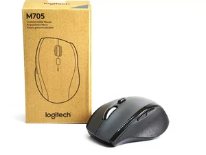 Logitech M705 Maus Marathon Schwarz Mouse Kabellos Funk Wireless Laser 1000 DPI - Zdjęcie 1 z 7