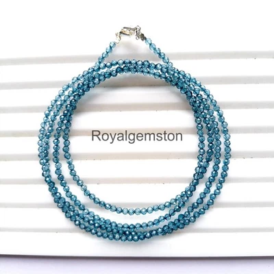 Topaz Beads, Faceted Topaz Beads, 3mm Round Faceted Beads Necklace, Gemston - Image 1 of 4