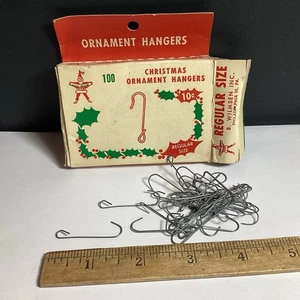 Vintage Christmas Tree Ornament Hangers Hooks Original Box Wilmsen Philadelphia - Picture 1 of 7