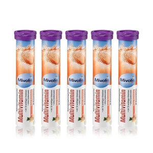 5 Tubes Mivolis Multivitamin Dietary Supplements 20 Effervescent Tablets - Picture 1 of 8