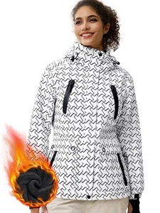 Women's Waterproof Ski Snow Jacket Warm Fleece Lined Winter Rain Jacket with ... - Picture 1 of 9