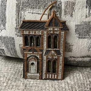 Vintage Victoria Littlejohn Keramik Keramik Ton Wandrelief 7" Haus Untersetzer - Bild 1 von 5