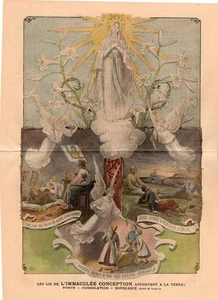 RELIGION VIRGIN MARY VIERGE IMMACULEE CONCEPTION IMAGE 1902 PRINT - Picture 1 of 1